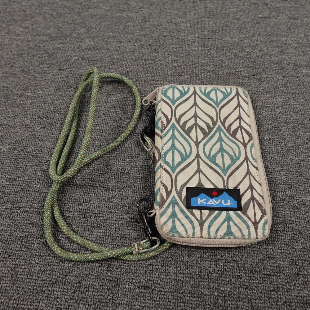 KAVU Wallet Womens One Size Multicolor Zip Around Floral Crossbody Wristlet